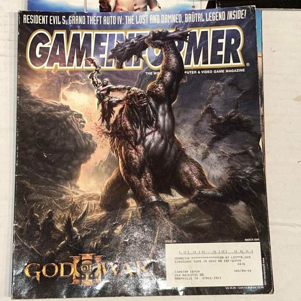 Gameinformer Magazine Bundle Lot of 7 Game Informer Mad Max Rockband God Of War